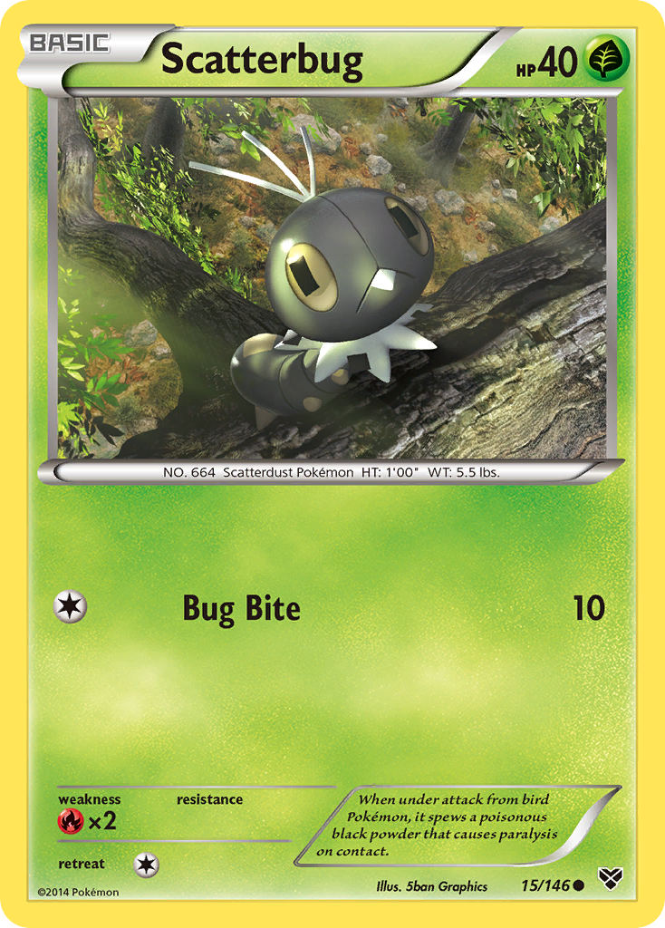 Scatterbug - XY - #15 - Pokemon TCG card