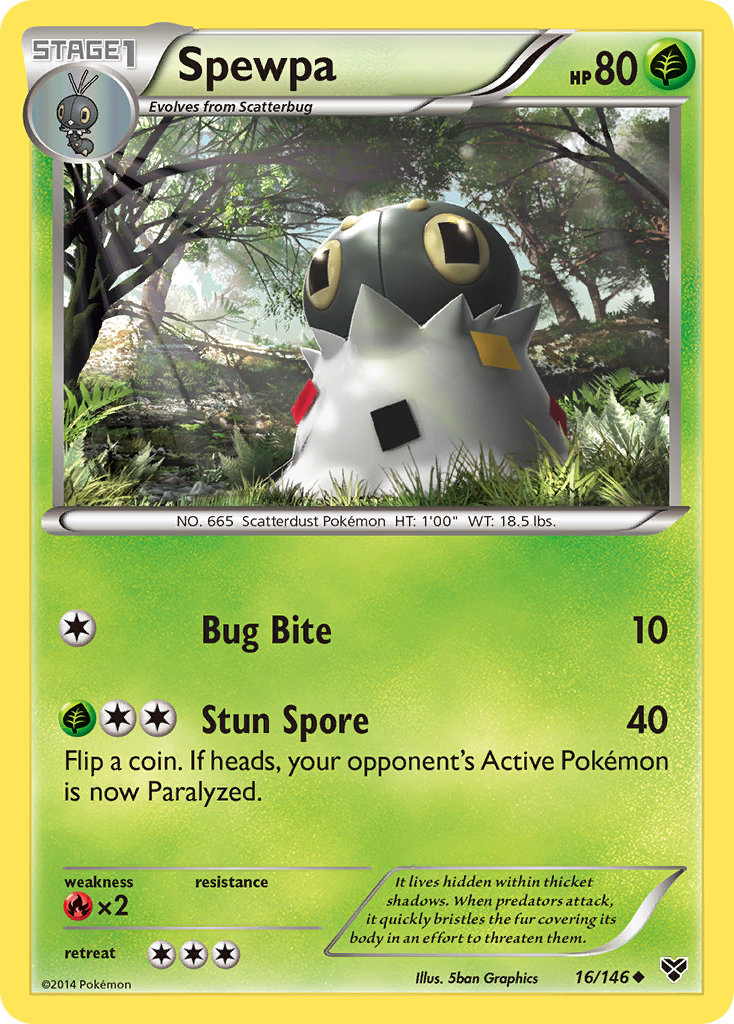 Spewpa - XY - #16 - Pokemon TCG card