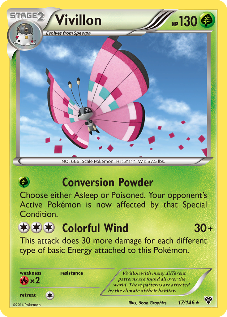Vivillon - XY - #17 - Pokemon TCG card