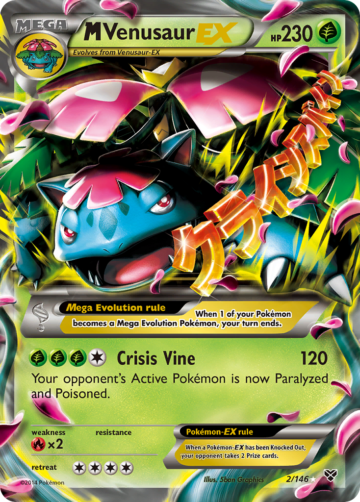 M Venusaur-EX - XY - #2 - Pokemon TCG card
