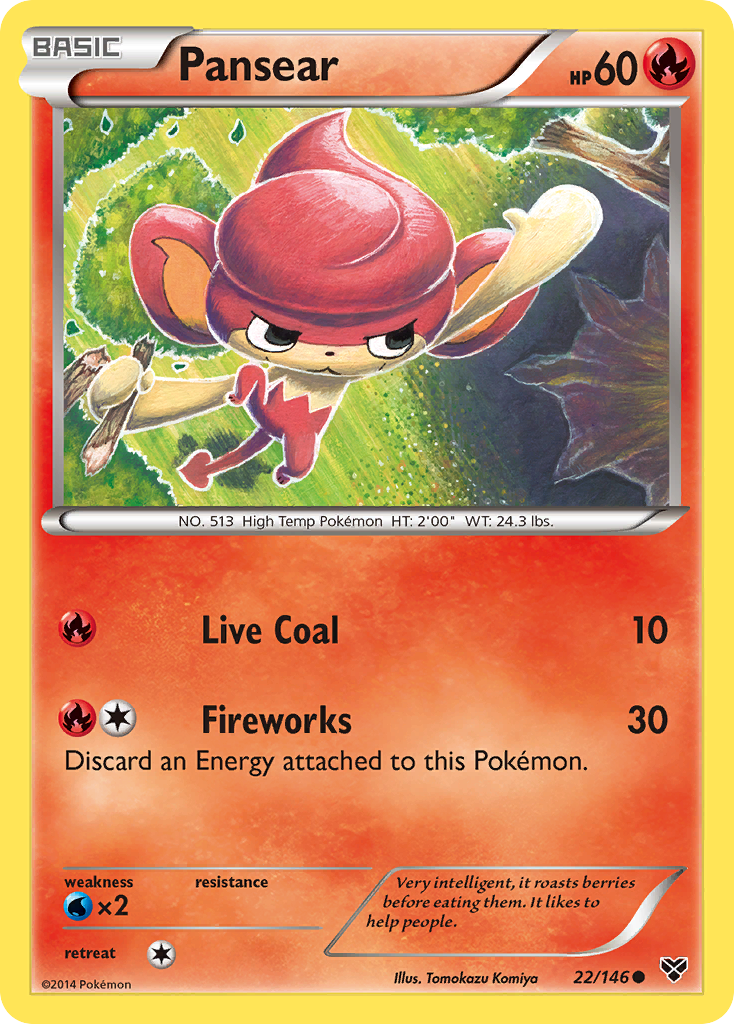 Pansear - XY - #22 - Pokemon TCG card