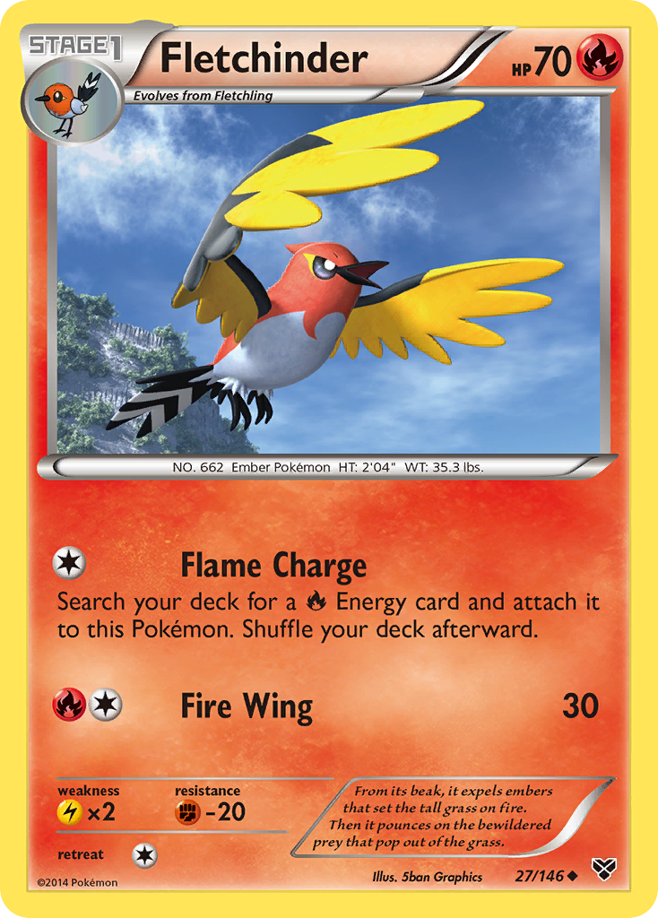 Fletchinder - XY - #27 - Pokemon TCG card