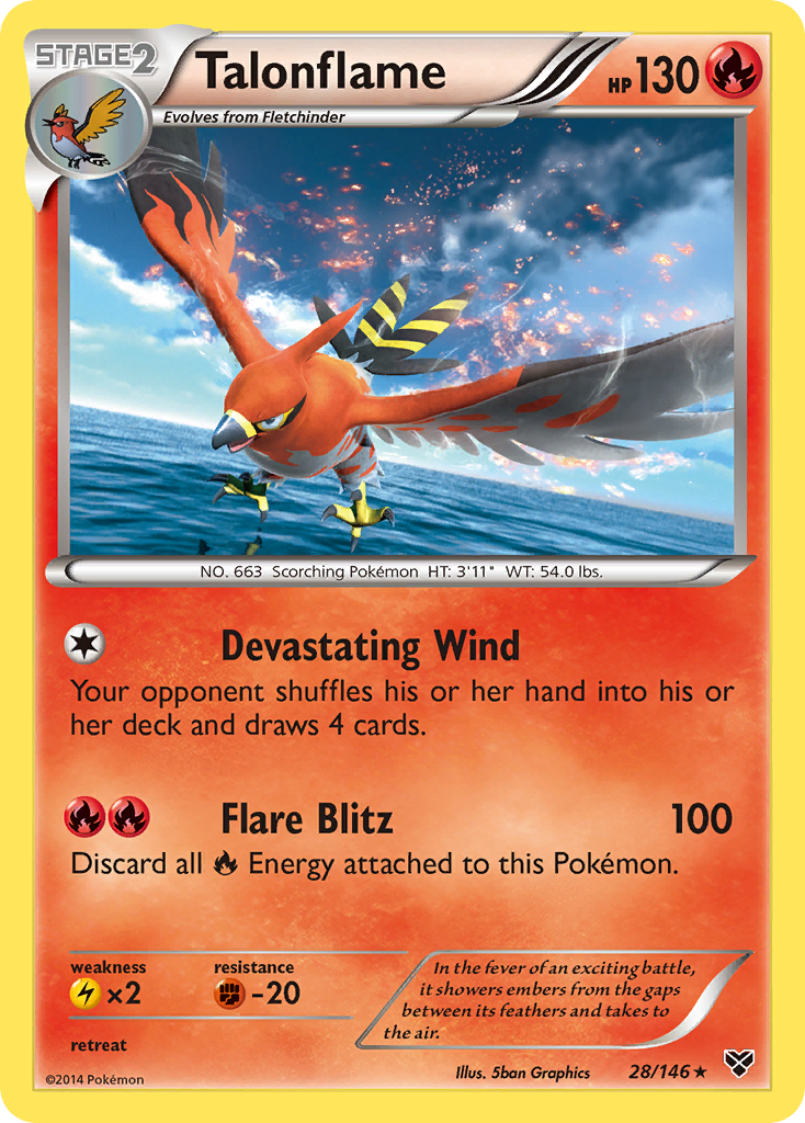 Talonflame - XY - #28 - Pokemon TCG card