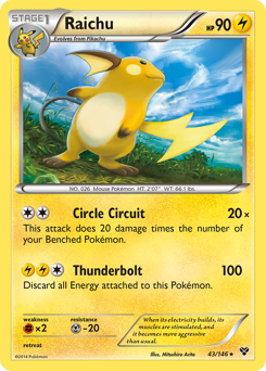 Raichu #43 Raichu - XY - #43 - Pokemon TCG card