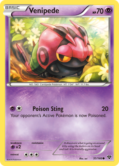 Venipede #51 Venipede - XY - #51 - Pokemon TCG card