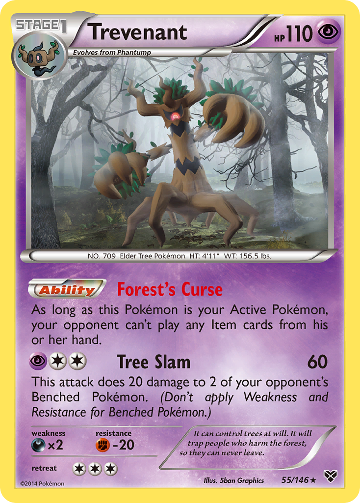 Trevenant - XY - #55 - Pokemon TCG card