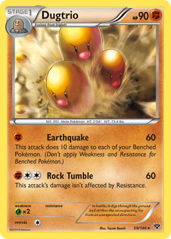 Dugtrio - XY - #59 - Pokemon TCG card