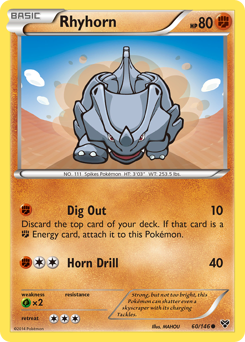 Rhyhorn #60 Rhyhorn - XY - #60 - Pokemon TCG card