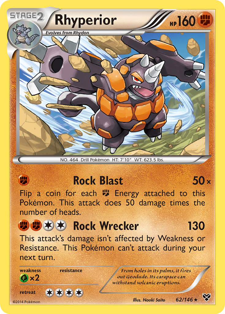 Rhyperior - XY - #62 - Pokemon TCG card