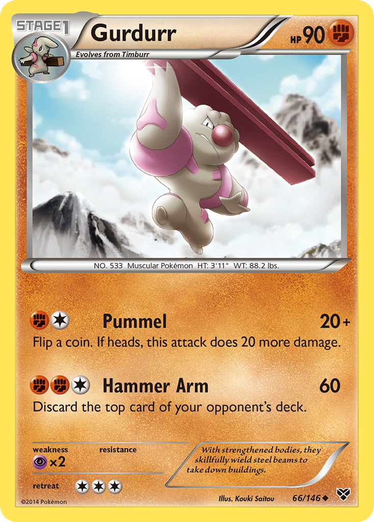 Gurdurr - XY - #66 - Pokemon TCG card