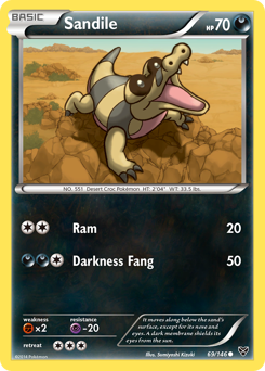 Sandile #69 Sandile - XY - #69 - Pokemon TCG card