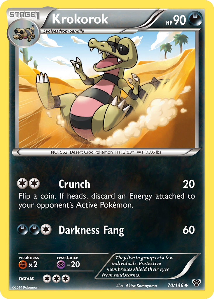 Krokorok - XY - #70 - Pokemon TCG card