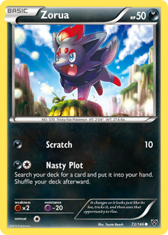 Zorua - XY - #72 - Pokemon TCG card