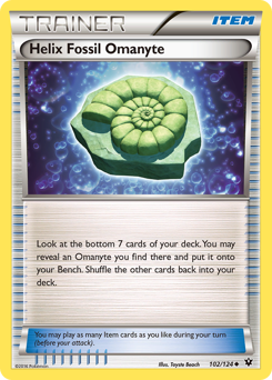 Helix Fossil Omanyte #102 Helix Fossil Omanyte - Fates Collide - #102 - Pokemon TCG card