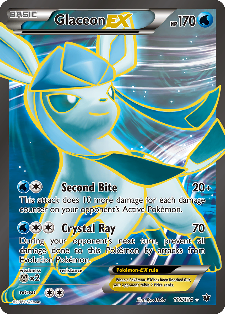 Glaceon-EX - Fates Collide - #116 - Pokemon TCG card