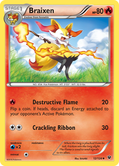 Braixen #12 Braixen - Fates Collide - #12 - Pokemon TCG card