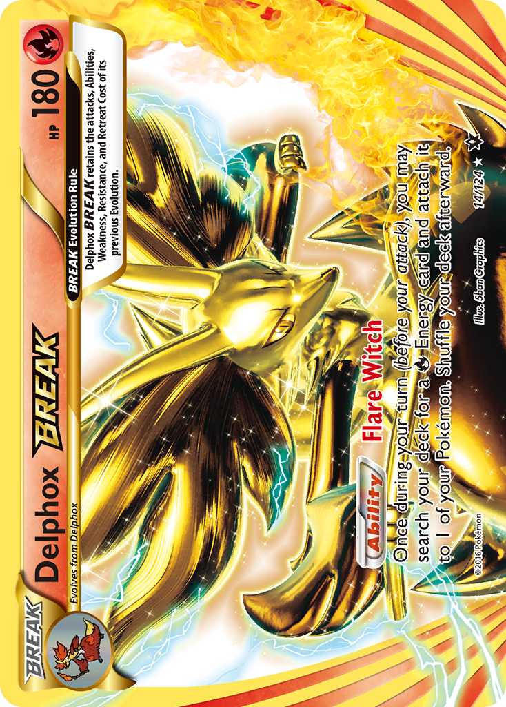 Delphox BREAK - Fates Collide - #14 - Pokemon TCG card