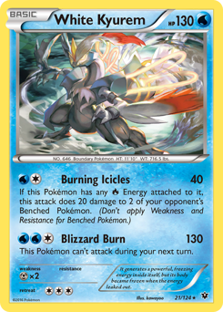 White Kyurem - Fates Collide - #21 - Pokemon TCG card