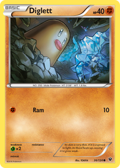 Diglett #36 Diglett - Fates Collide - #36 - Pokemon TCG card