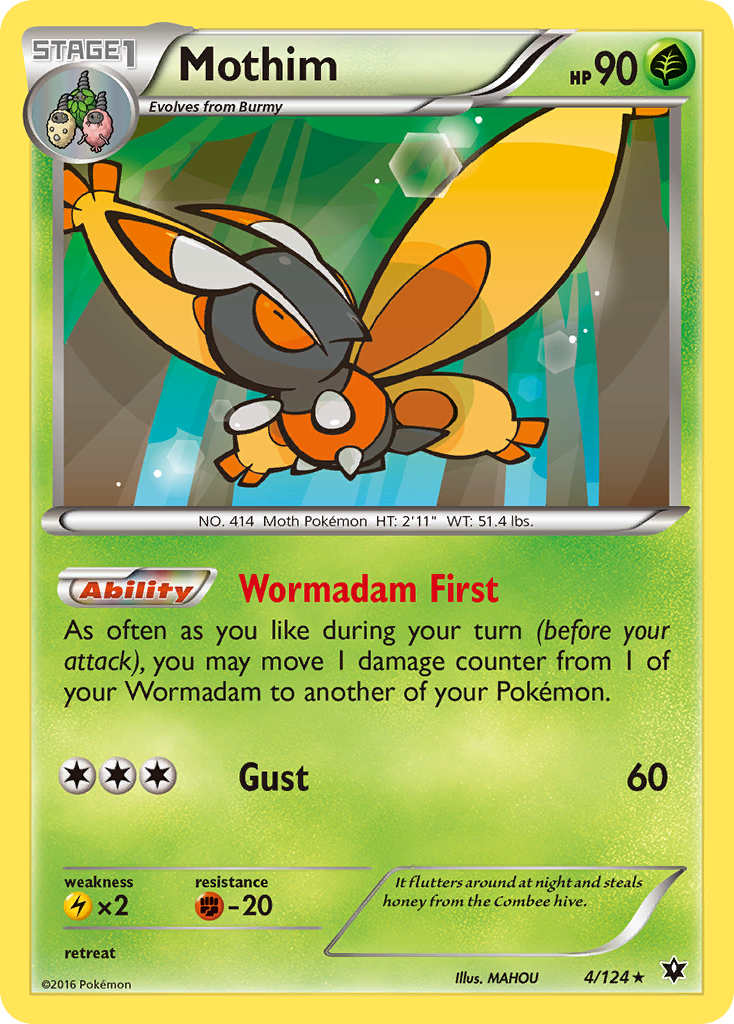 Mothim - Fates Collide - #4 - Pokemon TCG card