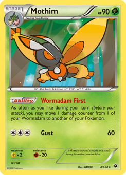 Mothim #4 Mothim - Fates Collide - #4 - Pokemon TCG card