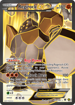 Regirock-EX - Fates Collide - #43a - Pokemon TCG card