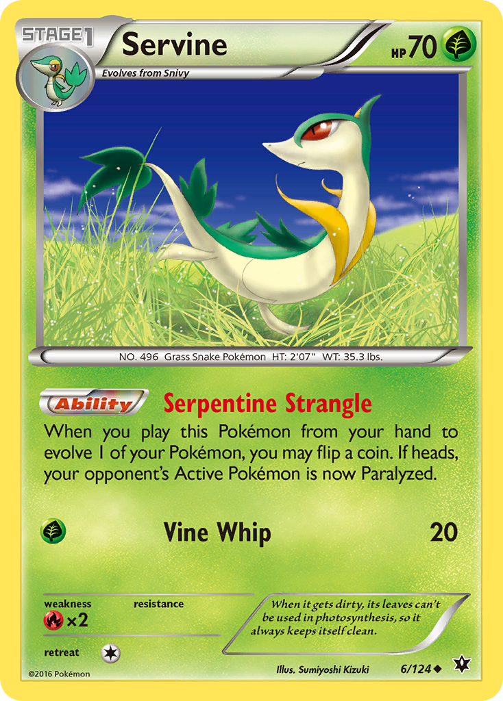 Servine - Fates Collide - #6 - Pokemon TCG card