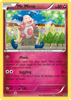 Mr. Mime #67 Mr. Mime - Fates Collide - #67 - Pokemon TCG card