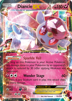 Diancie-EX #72 Diancie-EX - Fates Collide - #72 - Pokemon TCG card