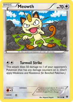 Meowth #74 Meowth - Fates Collide - #74 - Pokemon TCG card