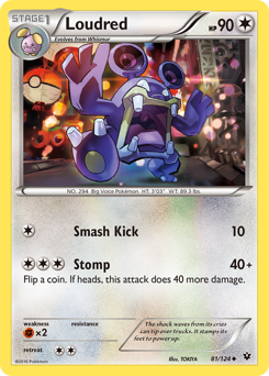Loudred #81 Loudred - Fates Collide - #81 - Pokemon TCG card