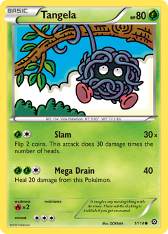 Tangela #1 Tangela - Steam Siege - #1 - Pokemon TCG card