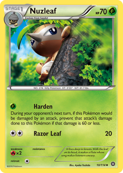 Nuzleaf #10 Nuzleaf - Steam Siege - #10 - Pokemon TCG card
