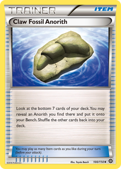 Claw Fossil Anorith #100 Claw Fossil Anorith - Steam Siege - #100 - Pokemon TCG card