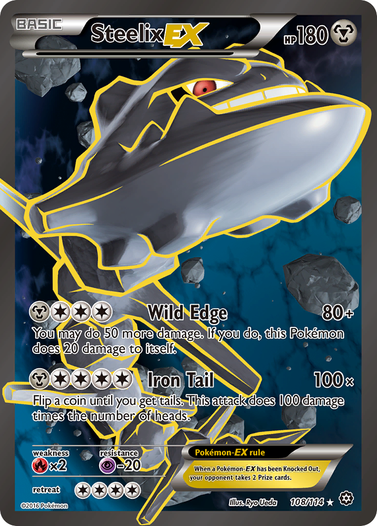 Steelix-EX - Steam Siege - #108 - Pokemon TCG card
