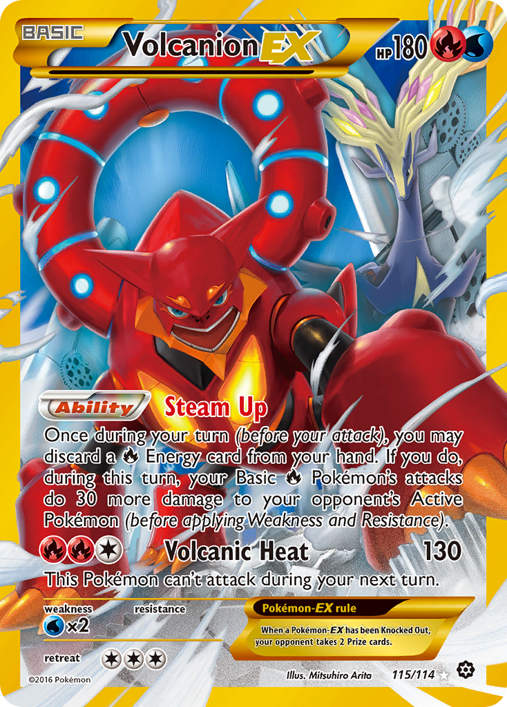 Volcanion-EX - Steam Siege - #115 - Pokemon TCG card