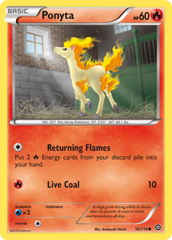 Ponyta - Steam Siege - #16 - Pokemon TCG card