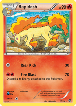 Rapidash #17 Rapidash - Steam Siege - #17 - Pokemon TCG card
