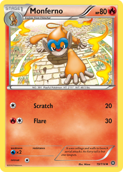 Monferno #19 Monferno - Steam Siege - #19 - Pokemon TCG card