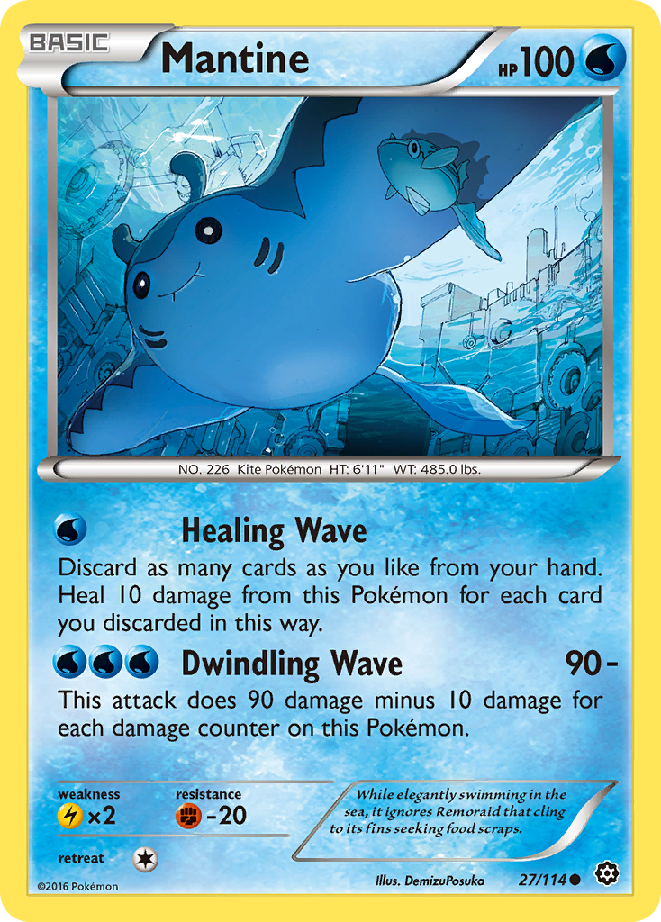 Mantine - Steam Siege - #27 - Pokemon TCG card