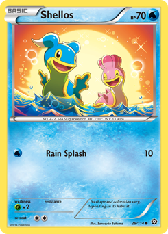 Shellos #28 Shellos - Steam Siege - #28 - Pokemon TCG card