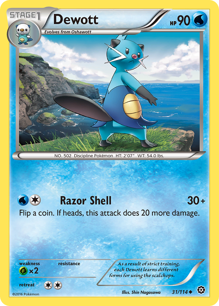 Dewott - Steam Siege - #31 - Pokemon TCG card