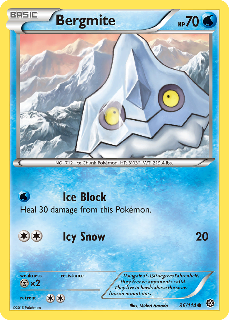 Bergmite - Steam Siege - #36 - Pokemon TCG card