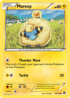 Mareep #38 Mareep - Steam Siege - #38 - Pokemon TCG card