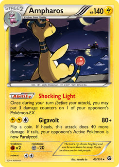 Ampharos #40 Ampharos - Steam Siege - #40 - Pokemon TCG card