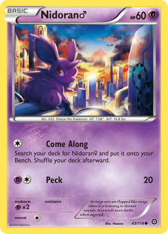 Nidoran ♂ #43 Nidoran ♂ - Steam Siege - #43 - Pokemon TCG card