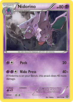 Nidorino - Steam Siege - #44 - Pokemon TCG card