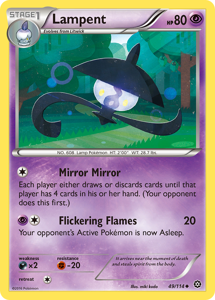 Lampent - Steam Siege - #49 - Pokemon TCG card