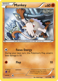 Mankey #52 Mankey - Steam Siege - #52 - Pokemon TCG card