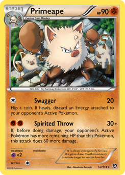 Primeape - Steam Siege - #53 - Pokemon TCG card